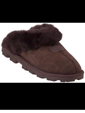 UGG Coquette Brown Sheepskin Slippers Women’s Size 10